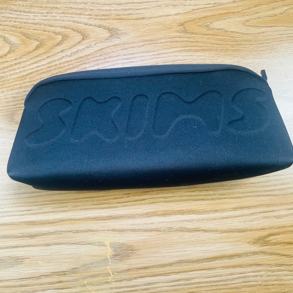 SKIMS Black Neoprene Makeup‎ Bag Cosmetic Bag Travel Case Organizer Pouch
